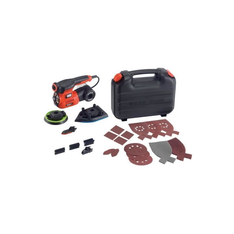 Kit multiponceuse filaire - BLACK+DECKER - KA280K-QS - 220W - 3 adapta Kit multiponceuse filaire - BLACK+DECKER - KA280K-QS - 220W - 3 adapta