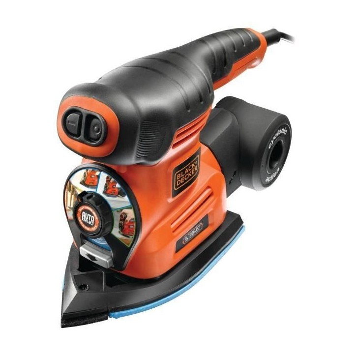 Kit multiponceuse filaire - BLACK+DECKER - KA280K-QS - 220W - 3 adaptateurs - 17 abrasifs - coffret Kit multiponceuse filaire - BLACK+DECKER - KA280K-QS - 220W - 3 adaptateurs - 17 abrasifs - coffret