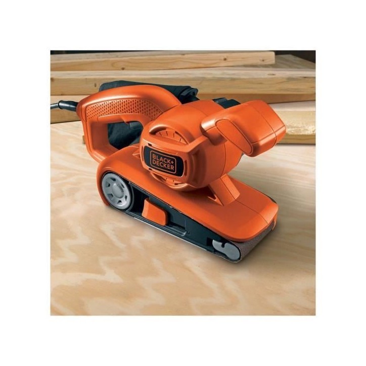 Ponceuse a bande filaire - BLACK+DECKER - KA86-QS - 720W - 75 x 457mm - avec bande abrasive et sac collecteur
