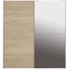 Armoire 2 portes coulissantes avec miroir - Chene sonoma - L 170,3 x P