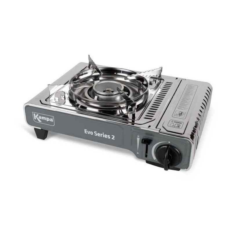 Réchaud a cartouche de gaz - KAMPA - Evo 2 - 1 feu - Gris Réchaud a cartouche de gaz - KAMPA - Evo 2 - 1 feu - Gris