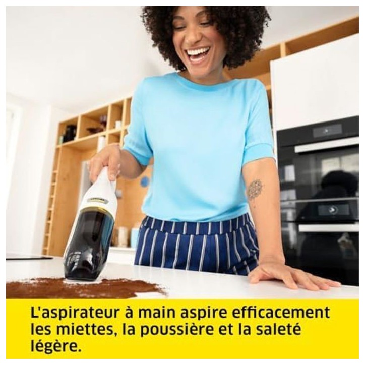 KARCHER CVH 2 - Aspirateur a Main sans Fil - Nettoyage Facile, Efficace et sans Effort