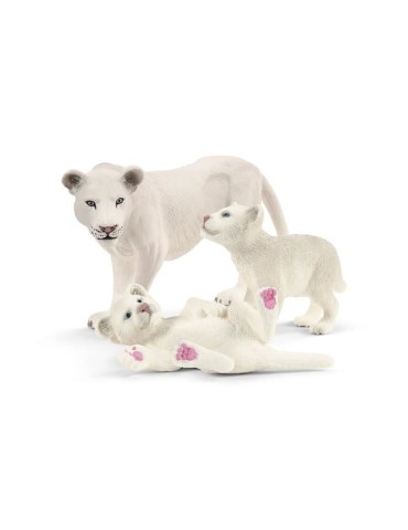 Lionne avec bébés, Coffret schleich avec figurines lion et 2 lionceaux, Jouet Durable, Amusant et Pédagogique -Parfait pour l
