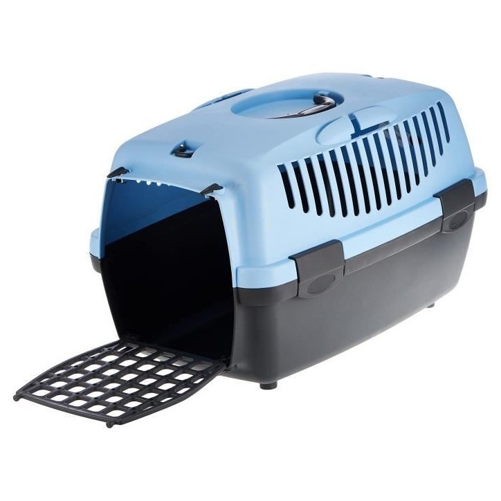 TRIXIE Box de transport Capri 1 - XS : 32x31x48 cm - Gris clair et bleu - Pour chien et chat TRIXIE Box de transport Capri 1 - XS : 32x31x48 cm - Gris clair et bleu - Pour chien et chat