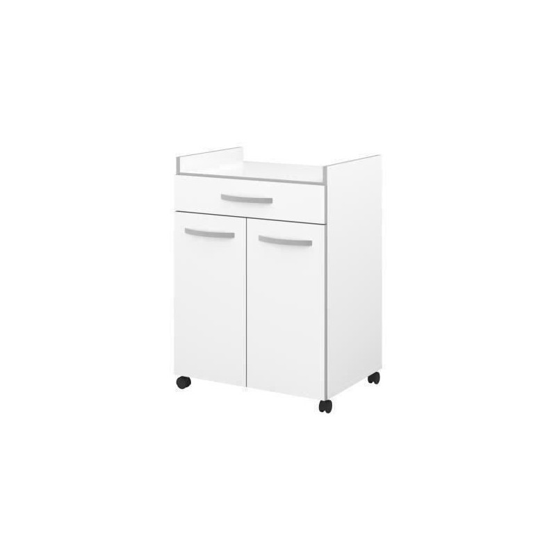 Desserte de cuisine L 60cm - Blanc mat - OSLO