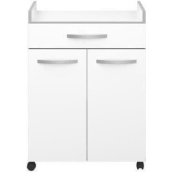 Desserte de cuisine L 60cm - Blanc mat - OSLO