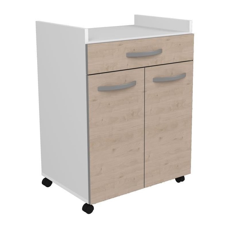 OSLO Desserte de 60 cm - 1 Tiroir et 1 Porte - L 60 x P 44 x H 81 cm - OSLO Desserte de 60 cm - 1 Tiroir et 1 Porte - L 60 x P 44 x H 81 cm -