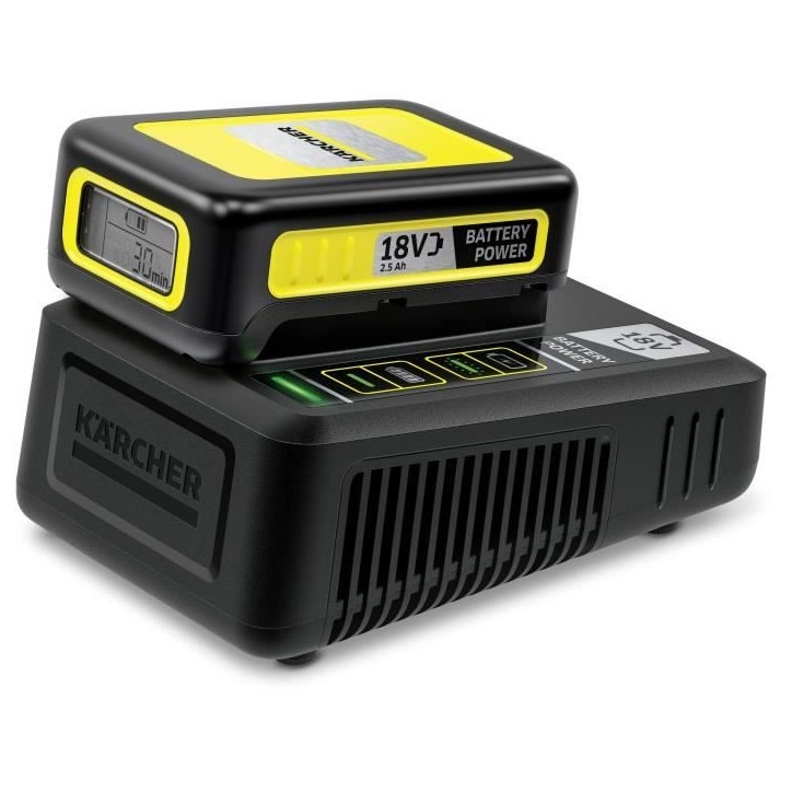 Chargeur rapide pour batteries Power 18V Kärcher 2,5 Ah et 5 Ah Chargeur rapide pour batteries Power 18V Kärcher 2,5 Ah et 5 Ah