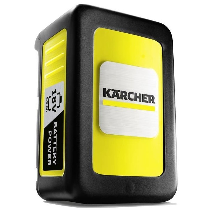 Batterie KARCHER Power 18V / 5 Ah - écran LCD - grips antidérapants Batterie KARCHER Power 18V / 5 Ah - écran LCD - grips antidérapants