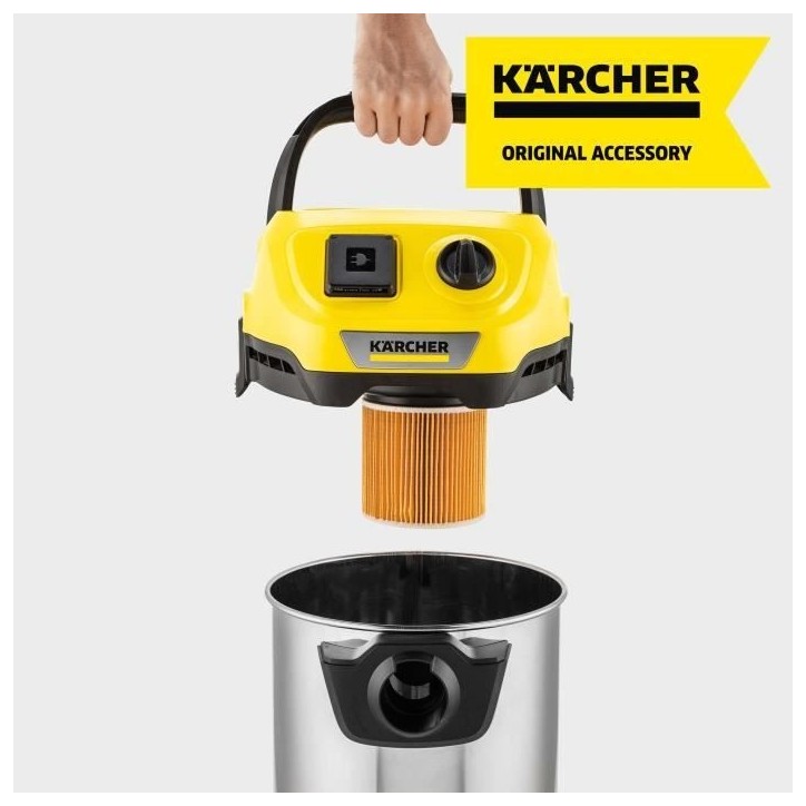 Filtre cartouche KARCHER WD2 / WD3 - Pour aspiration seche et humide Filtre cartouche KARCHER WD2 / WD3 - Pour aspiration seche et humide