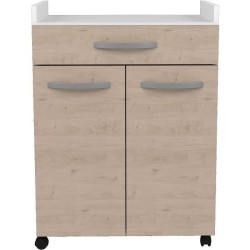 OSLO Desserte de 60 cm - 1 Tiroir et 1 Porte - L 60 x P 44 x H 81 cm -