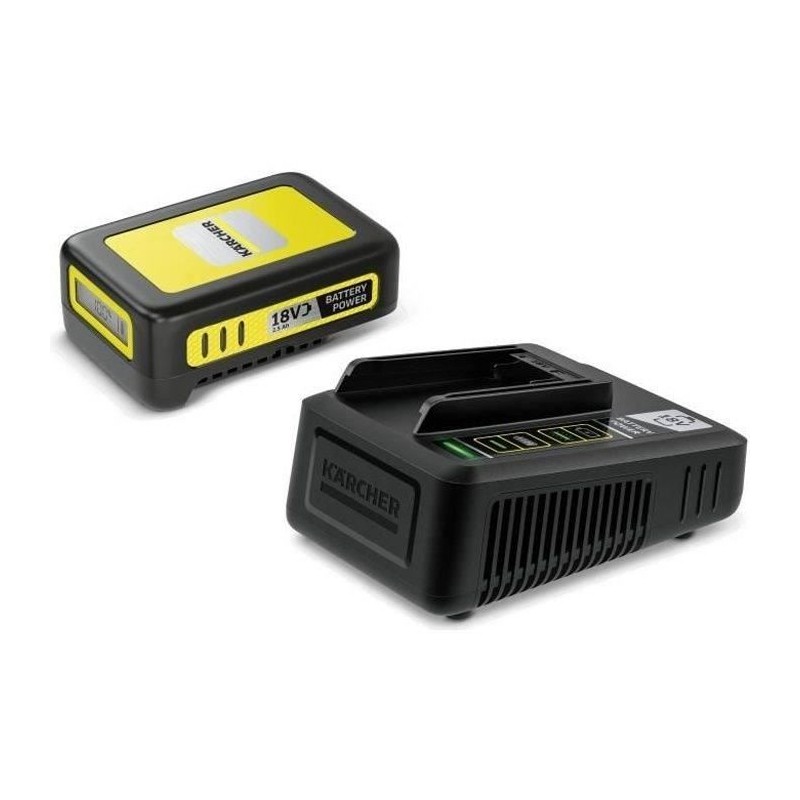 Set batterie KARCHER Power 18V / 2.5 Ah avec écran LCD et chargeur ra Set batterie KARCHER Power 18V / 2.5 Ah avec écran LCD et chargeur ra