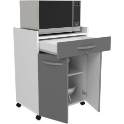 OSLO Desserte de 60 cm - 1 Tiroir et 1 Porte - L 60 x P 44 x H 81 cm -