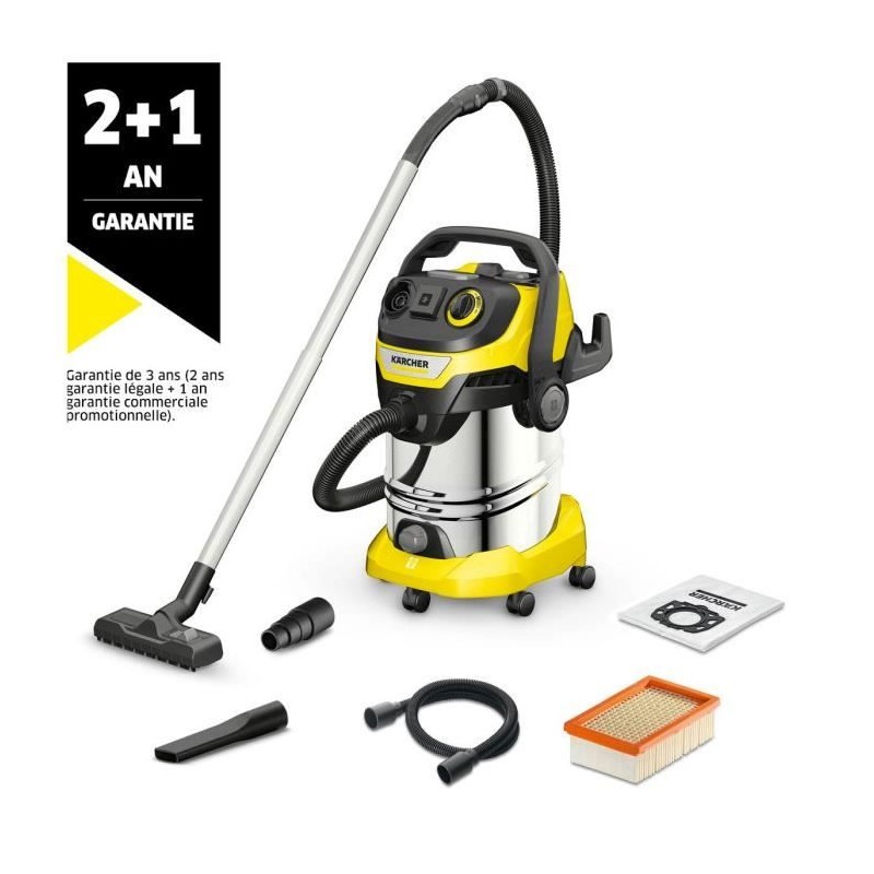 Aspirateur eau et poussiere KARCHER WD 6 P S V-30/6/22/T - Cuve inox 3 Aspirateur eau et poussiere KARCHER WD 6 P S V-30/6/22/T - Cuve inox 3