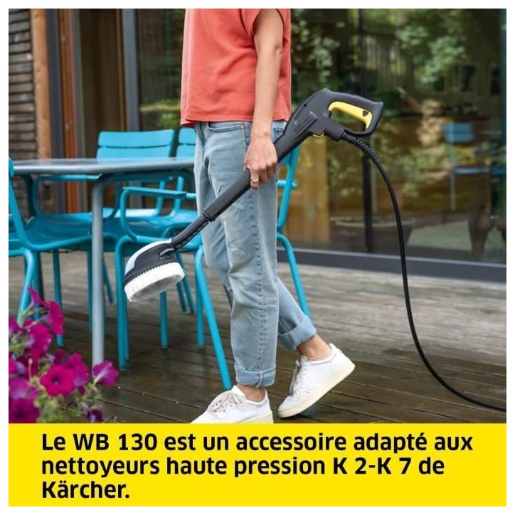 Brosse rotative - KARCHER - WB 130 - Coque transparente - Noir - Allemagne