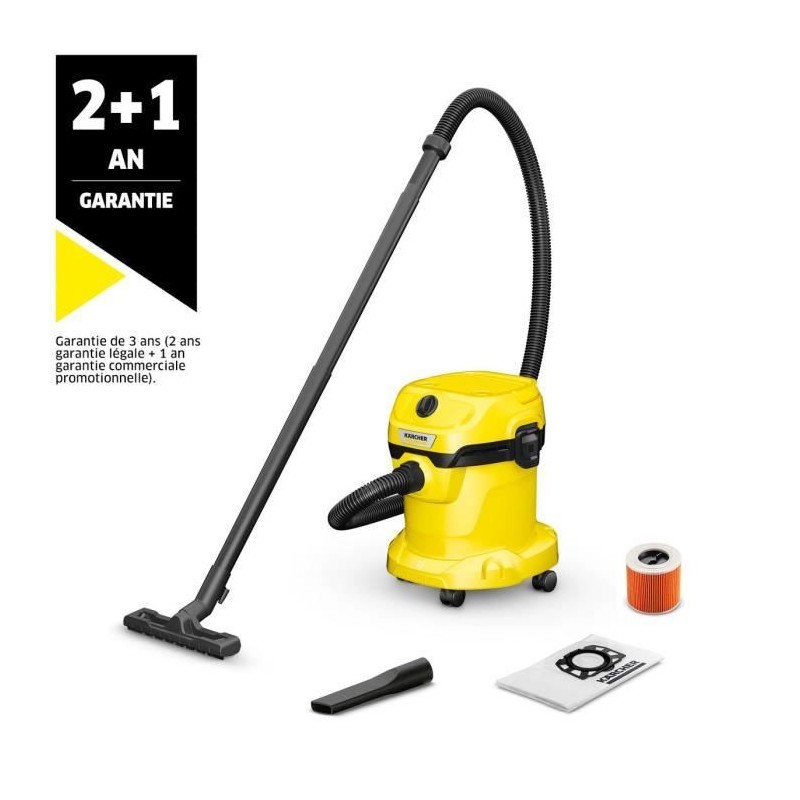 Aspirateur eau et poussieres 1000W WD2 plus 2 V-15/4/18/C - KÄRCHER - Aspirateur eau et poussieres 1000W WD2 plus 2 V-15/4/18/C - KÄRCHER -