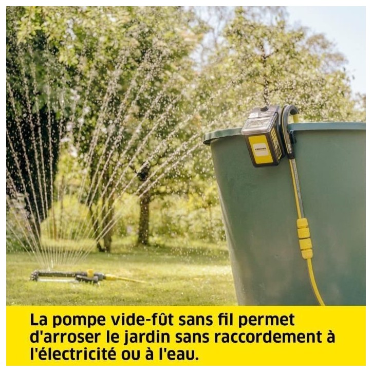 Pompe vide-futs sur batterie KARCHER BP 2.000-18 (Livré sans batterie ni chargeur)