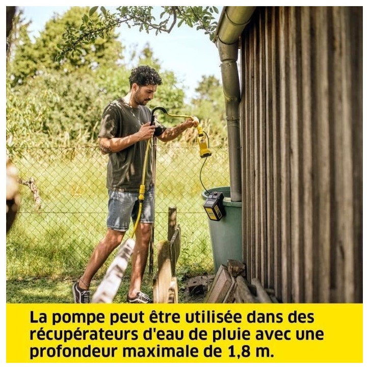 Pompe vide-futs sur batterie KARCHER BP 2.000-18 (Livré sans batterie ni chargeur)