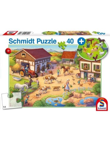 Puzzle Une ferme joyeuse - 40 pcs - SCHMIDT SPIELE - Animaux - Enfant - 4 ans et plus
