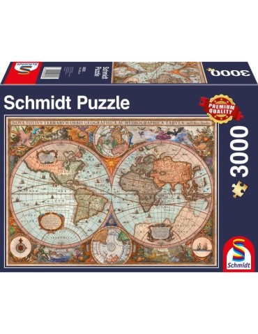 Puzzle - SCHMIDT SPIELE - Mappemonde antique - 3000 pieces - Architecture et monument - Adulte