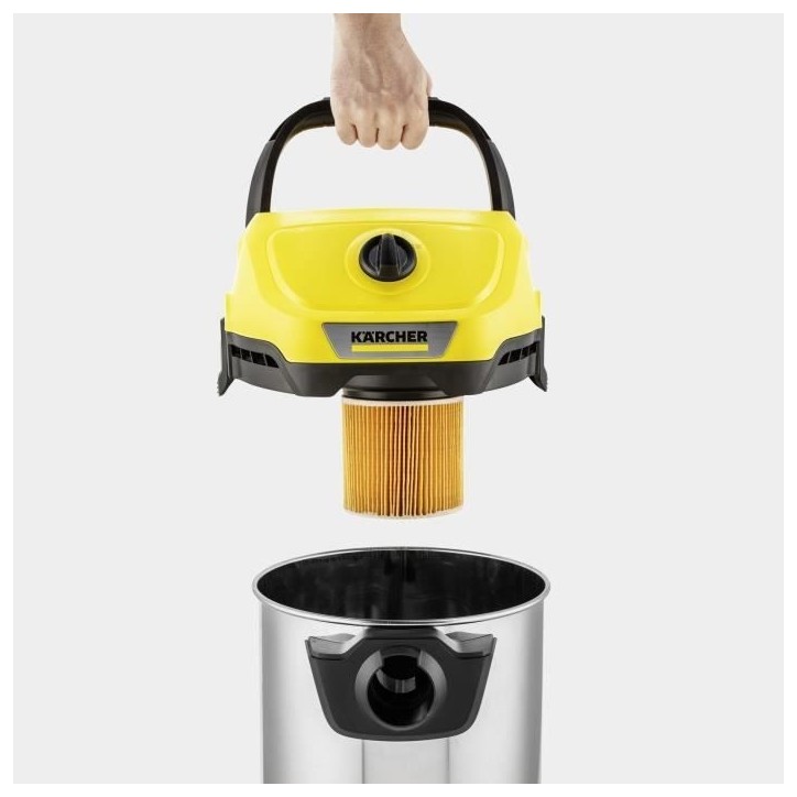 Aspirateur eau et poussieres sans fil KARCHER WD 3-18 S V-17/20 - Acier - 17 l - (sans batterie ni chargeur) Aspirateur eau et poussieres sans fil KARCHER WD 3-18 S V-17/20 - Acier - 17 l - (sans batterie ni chargeur)