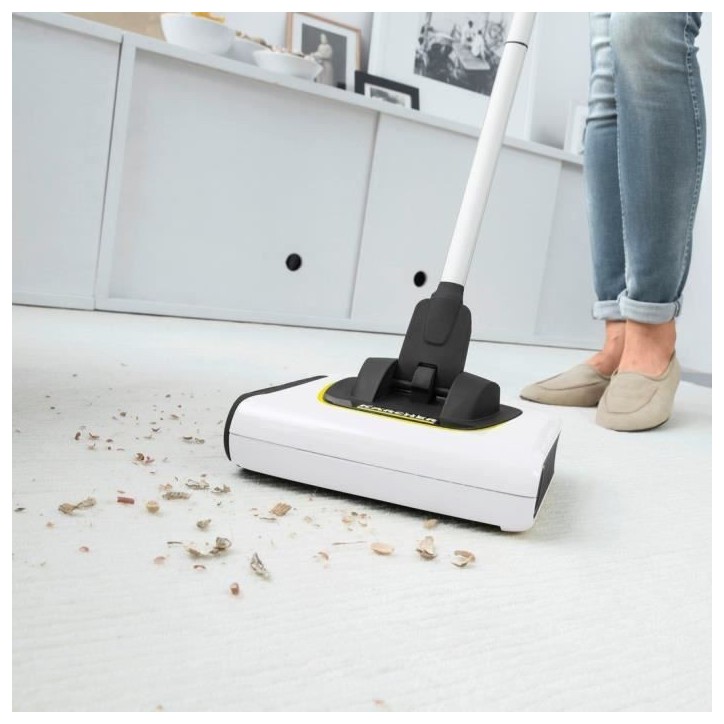 KARCHER KB 5 - Balai électrique sans fil - Autonomie 30 min sur sols durs (20min sur tapis) - Compact et léger 1,2 Kg KARCHER KB 5 - Balai électrique sans fil - Autonomie 30 min sur sols durs (20min sur tapis) - Compact et léger 1,2 Kg