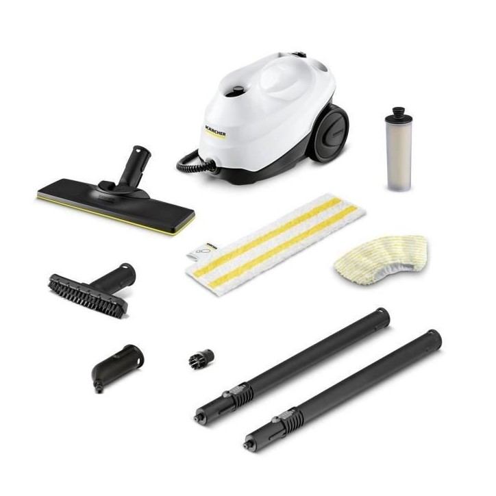 KARCHER SC 3 Easy Fix - Nettoyeur vapeur - 1900 W - 3,5 bars - autonomie illimitée - Elimine jusqu'a 99.99 % des virus bactéri KARCHER SC 3 Easy Fix - Nettoyeur vapeur - 1900 W - 3,5 bars - autonomie illimitée - Elimine jusqu'a 99.99 % des virus bactéri