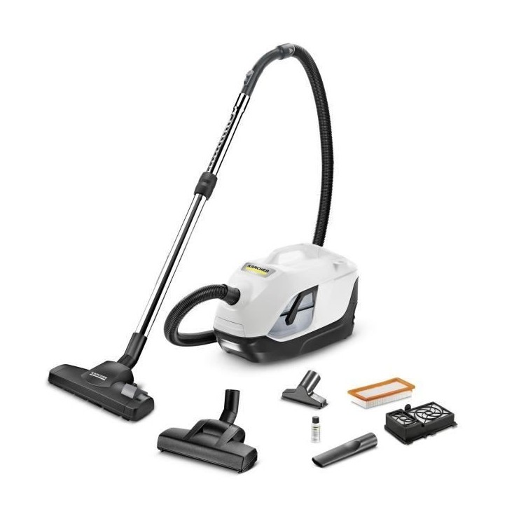 KARCHER DS 6 PLUS - Aspirateur sans sac avec filtration par eau + Accessoires - Rejette un air dépoussiéré a 99,95 % KARCHER DS 6 PLUS - Aspirateur sans sac avec filtration par eau + Accessoires - Rejette un air dépoussiéré a 99,95 %
