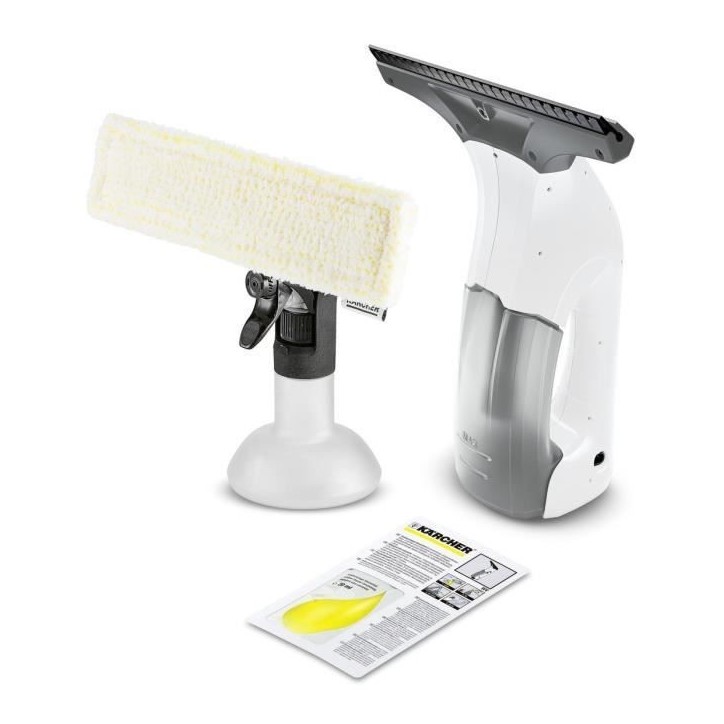 KARCHER WV 1 Plus - Nettoyeur de vitres - Raclette large 250 mm - Autonomie 25 min - Nettoie jusqu'a 70m² (environ 23 vitres) KARCHER WV 1 Plus - Nettoyeur de vitres - Raclette large 250 mm - Autonomie 25 min - Nettoie jusqu'a 70m² (environ 23 vitres)