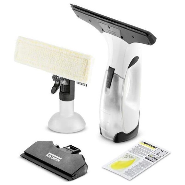 KARCHER WV 2 Plus - Nettoyeur de vitres - 2 raclettes (170 mm + 280 mm) - Autonomie 35 min - Nettoie jusqu'a 105m² (35