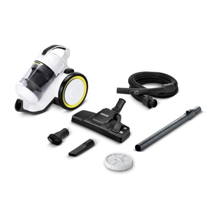 KARCHER VC 3 - Aspirateur traineau sans sac multicyclonique - 700 W - Filtre HEPA 13 - silencieux - Flexible d'aspiration 1,5 m KARCHER VC 3 - Aspirateur traineau sans sac multicyclonique - 700 W - Filtre HEPA 13 - silencieux - Flexible d'aspiration 1,5 m