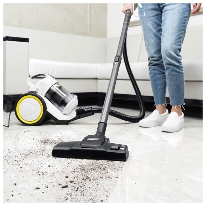KARCHER VC 3 - Aspirateur traineau sans sac multicyclonique - 700 W - Filtre HEPA 13 - silencieux - Flexible d'aspiration 1,5 m KARCHER VC 3 - Aspirateur traineau sans sac multicyclonique - 700 W - Filtre HEPA 13 - silencieux - Flexible d'aspiration 1,5 m