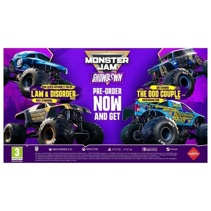 Monster Jam Showdown - Jeu Nintendo Switch - Day One Edition Monster Jam Showdown - Jeu Nintendo Switch - Day One Edition