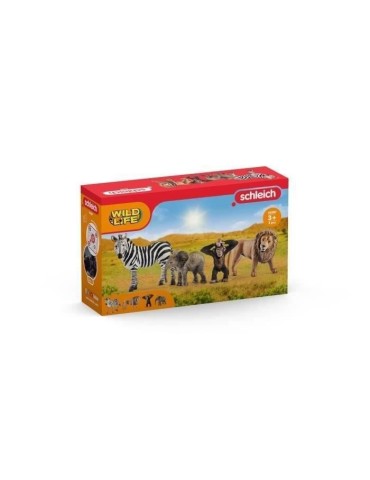 Coffret assortiment d'animaux d'Afrique, Coffret schleich avec animaux d'Afrique, jouets pour enfants des 3 ans - schleich 42387