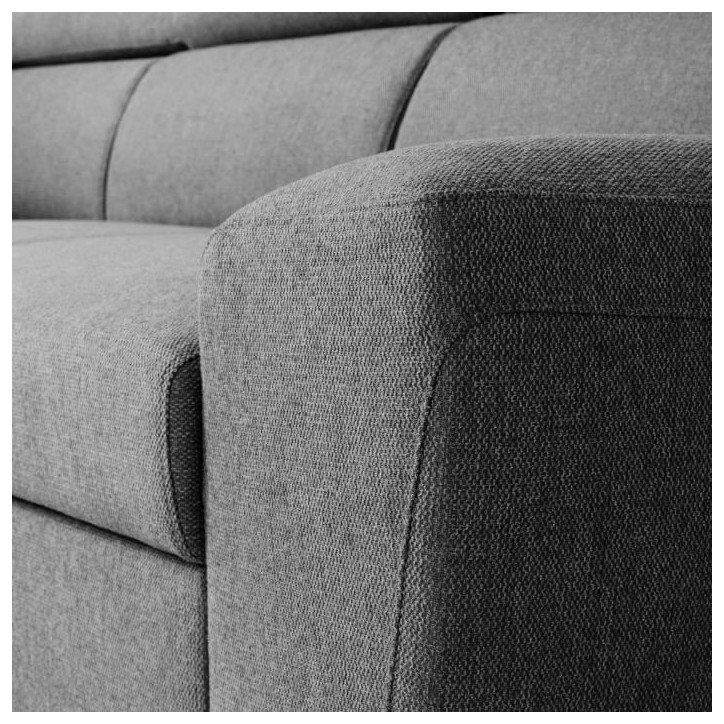 Canapé d'angle convertible réversible avec coffre - 5 places - KASIMIR - Tissu anthracite - 258 x 79/98 x 219 cm Canapé d'angle convertible réversible avec coffre - 5 places - KASIMIR - Tissu anthracite - 258 x 79/98 x 219 cm