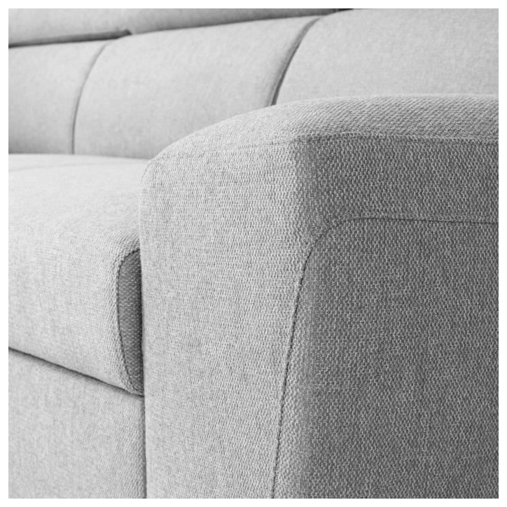 Canapé d'angle convertible réversible avec coffre - 5 places - KASIMIR - Tissu gris - 258 x 79/98 x 219 cm Canapé d'angle convertible réversible avec coffre - 5 places - KASIMIR - Tissu gris - 258 x 79/98 x 219 cm
