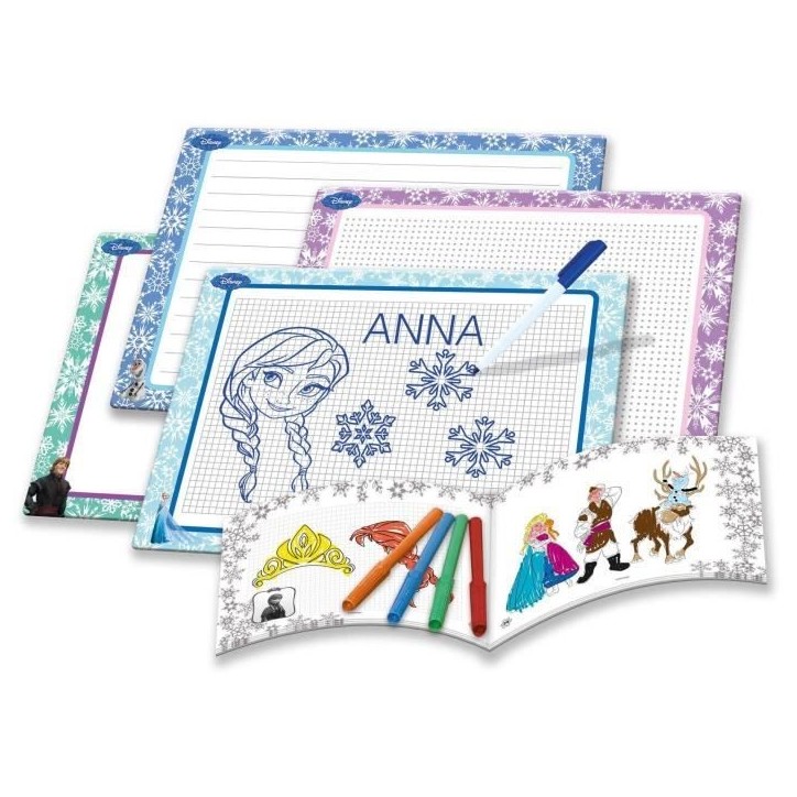 Kit de dessin - LISCIANIGIOCHI - LA REINE DES NEIGES - Ardoises, Feutre effaçable Kit de dessin - LISCIANIGIOCHI - LA REINE DES NEIGES - Ardoises, Feutre effaçable