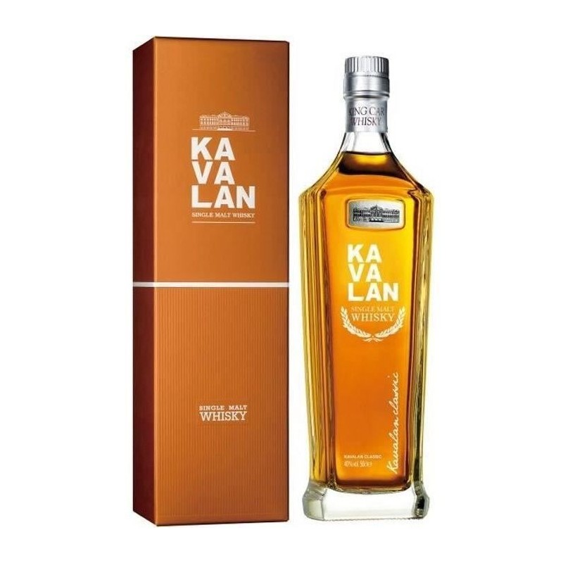 Kavalan Whisky Classic Single Malt - 40%vol - 50 cl avec étui Kavalan Whisky Classic Single Malt - 40%vol - 50 cl avec étui