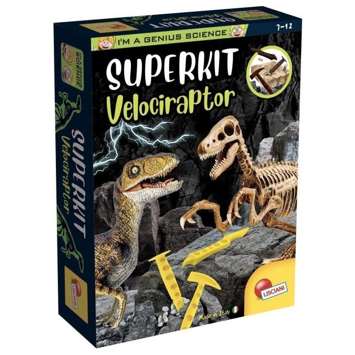 Super kit Velociraptor - Kit Scientifique - I'M A GENIUS - Bloc a creuser