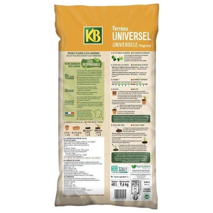 KB - Terreau universel UAB 40L