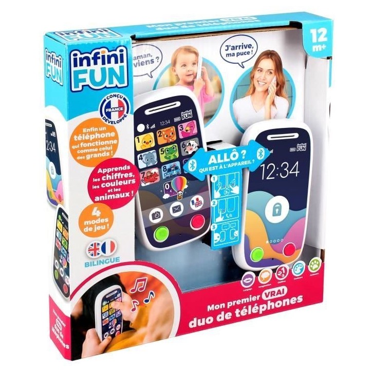 Téléphones Jouet - KD - Mon 1er Duo de Téléphones - Communication réaliste et apprentissage des chiffres et couleurs Téléphones Jouet - KD - Mon 1er Duo de Téléphones - Communication réaliste et apprentissage des chiffres et couleurs