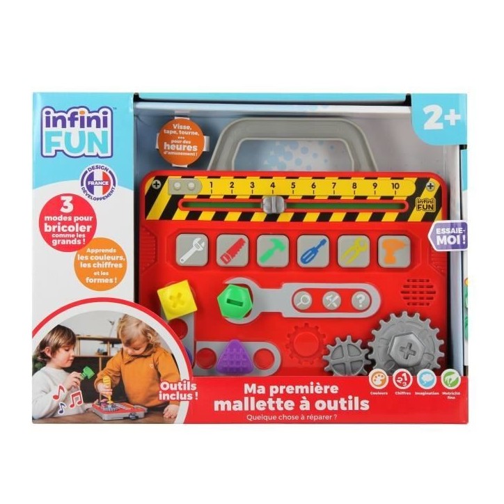 Mallette a Outils - KD - Ma Premiere Mallette a Outils - 6 activités et 3 modes de jeux pour s'amuser en sécurité Mallette a Outils - KD - Ma Premiere Mallette a Outils - 6 activités et 3 modes de jeux pour s'amuser en sécurité