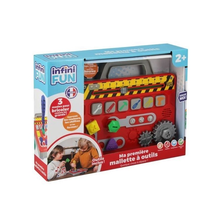 Mallette a Outils - KD - Ma Premiere Mallette a Outils - 6 activités et 3 modes de jeux pour s'amuser en sécurité Mallette a Outils - KD - Ma Premiere Mallette a Outils - 6 activités et 3 modes de jeux pour s'amuser en sécurité