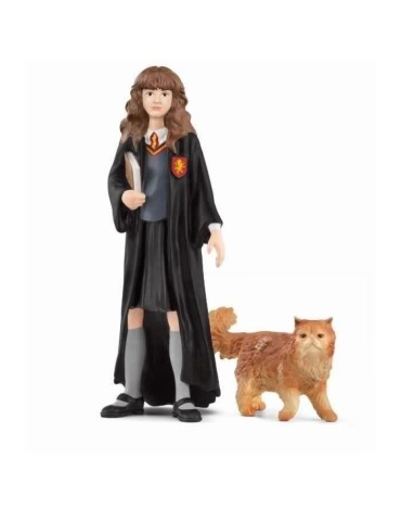 Hermione et Pattenrond, Figurine de l'univers Harry Potter, pour enfants des 6 ans, 3 x 3 x 10 cm - schleich 42635 WIZARDING WOR
