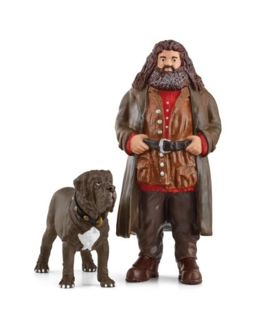 Hagrid et Crockdur, Figurine de l'univers Harry Potter, pour enfants des 6 ans, 8 x 11,5 x 13 cm - schleich 42638 WIZARDING WORL