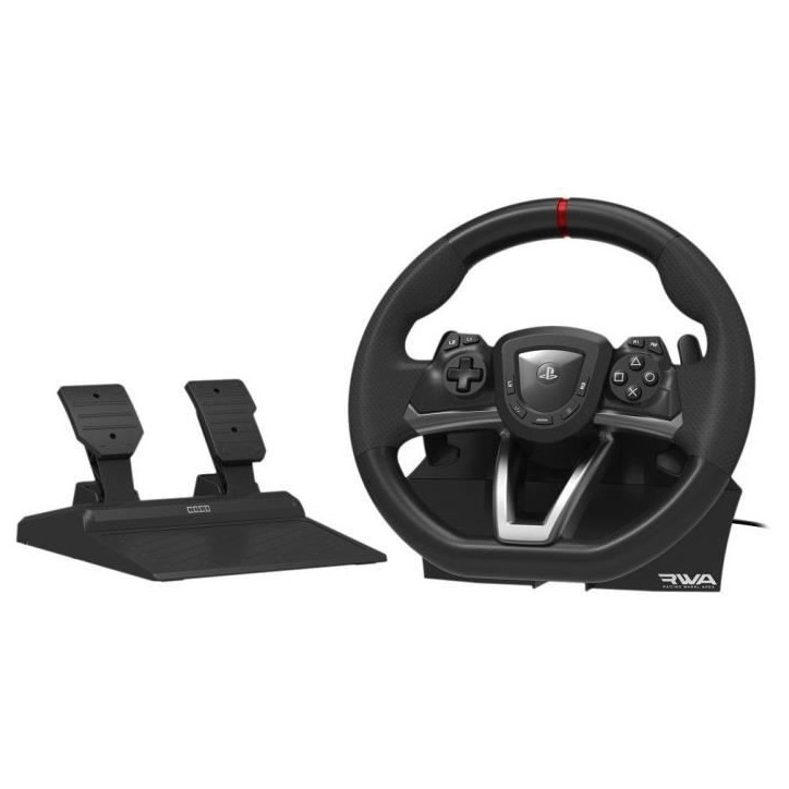 Volant de course Racing Wheel Apex - HORI - PC, PS4 et PS5 - Pédales incluses - Noir