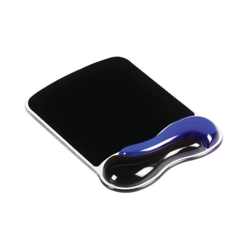 Kensington, Tapis de souris avec repose-poignet, Duo gel, Noir et bleu Kensington, Tapis de souris avec repose-poignet, Duo gel, Noir et bleu