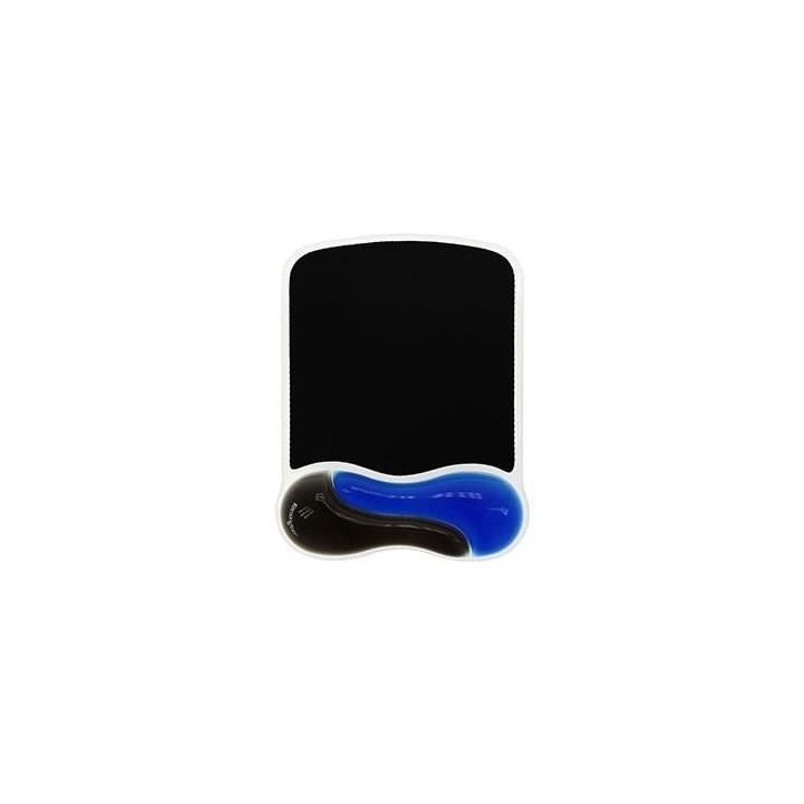 Kensington, Tapis de souris avec repose-poignet, Duo gel, Noir et bleu