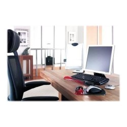 Kensington, Tapis de souris avec repose-poignet, Duo gel, Noir et roug