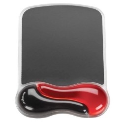 Kensington, Tapis de souris avec repose-poignet, Duo gel, Noir et roug